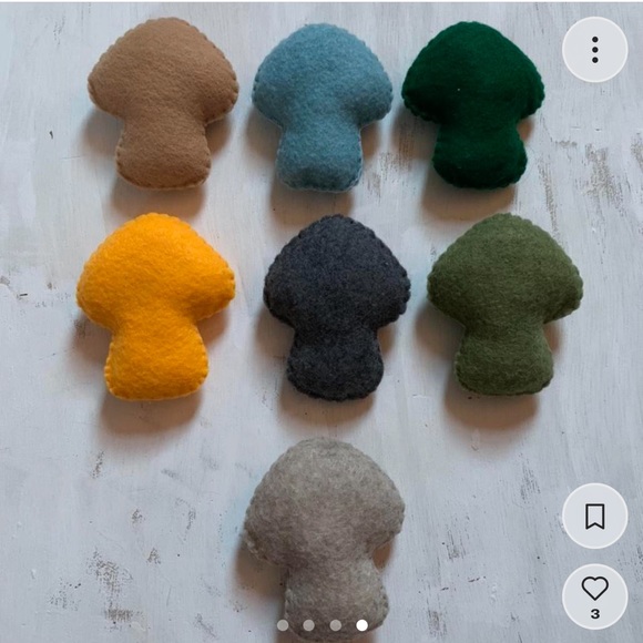 Hand stitched felt mushrooms - Picture 4 of 4